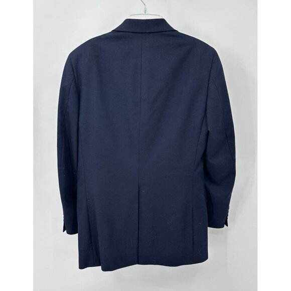 vintage 90s PAUL STUART jacket blazer sport coat two button wool tweed blue 38R - Picture 6 of 12